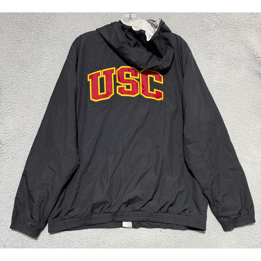 Vintage Gear for Sports USC Trojans Full zip hooded Jacket Mens XL Black